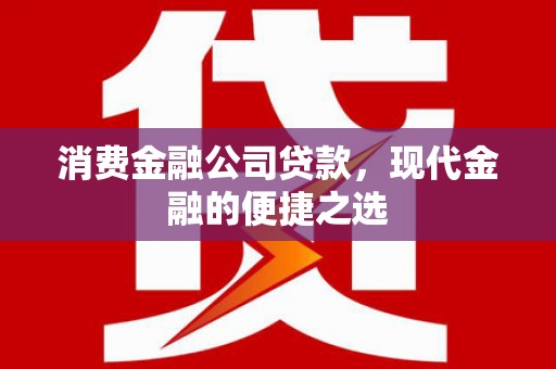 荣成消费金融公司贷款，现代金融的便捷之选